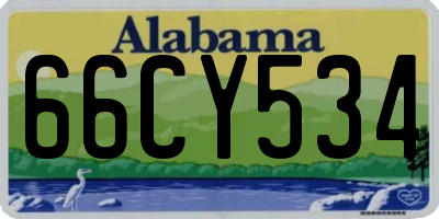 AL license plate 66CY534