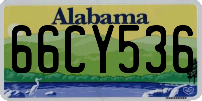 AL license plate 66CY536