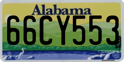 AL license plate 66CY553