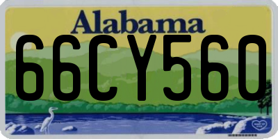 AL license plate 66CY560