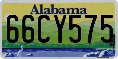 AL license plate 66CY575