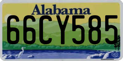 AL license plate 66CY585