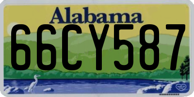 AL license plate 66CY587