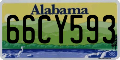 AL license plate 66CY593