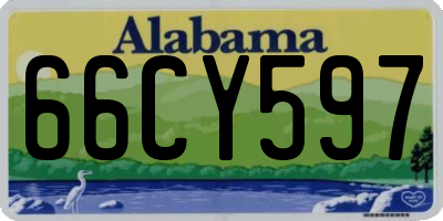 AL license plate 66CY597