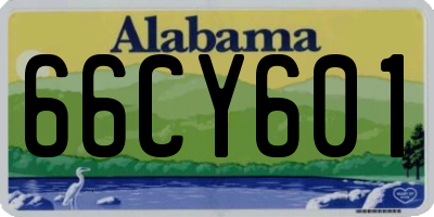 AL license plate 66CY601