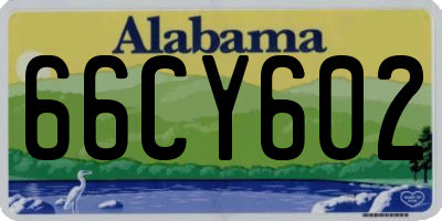 AL license plate 66CY602