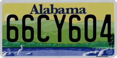 AL license plate 66CY604