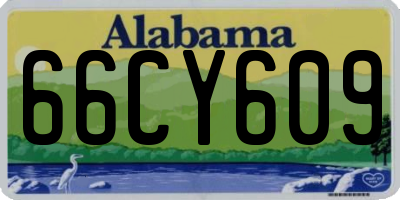 AL license plate 66CY609