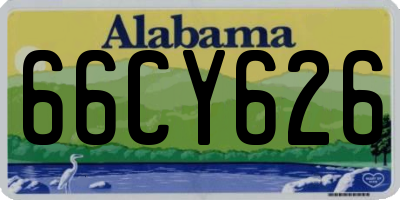 AL license plate 66CY626