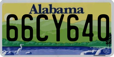AL license plate 66CY640