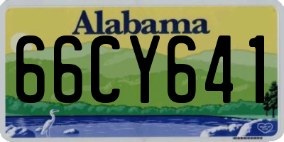 AL license plate 66CY641