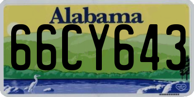 AL license plate 66CY643