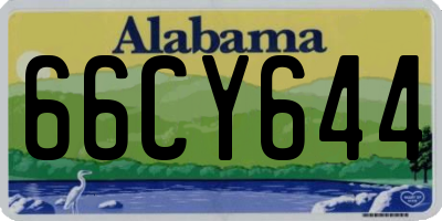 AL license plate 66CY644