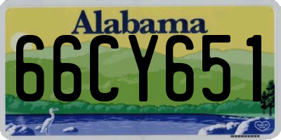 AL license plate 66CY651
