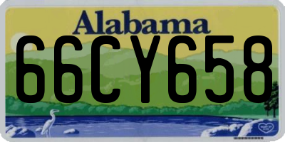 AL license plate 66CY658