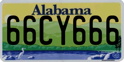 AL license plate 66CY666