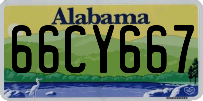 AL license plate 66CY667