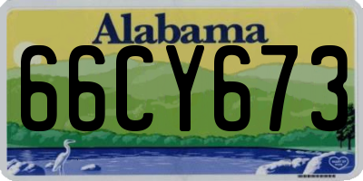 AL license plate 66CY673