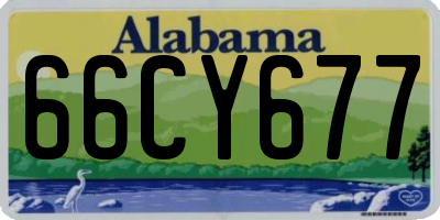 AL license plate 66CY677