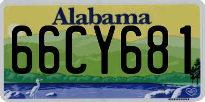 AL license plate 66CY681