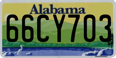AL license plate 66CY703