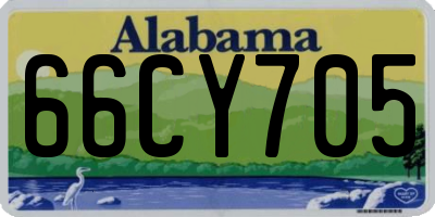 AL license plate 66CY705