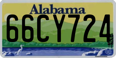 AL license plate 66CY724