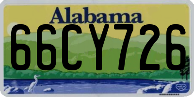 AL license plate 66CY726