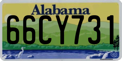 AL license plate 66CY731