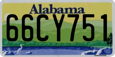 AL license plate 66CY751