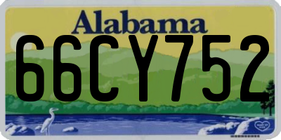 AL license plate 66CY752
