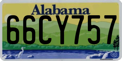 AL license plate 66CY757