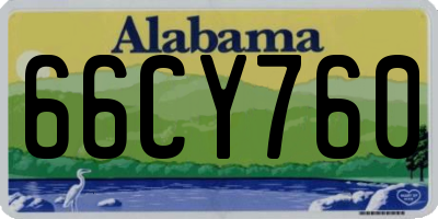 AL license plate 66CY760