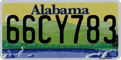 AL license plate 66CY783