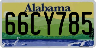 AL license plate 66CY785