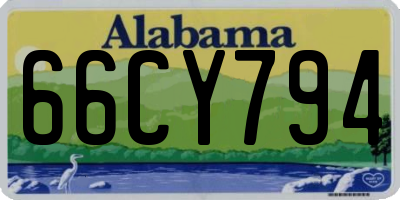 AL license plate 66CY794