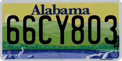 AL license plate 66CY803