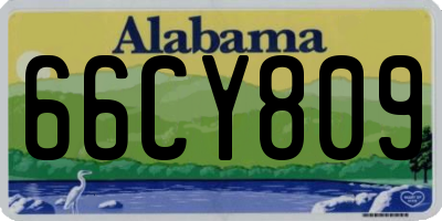 AL license plate 66CY809