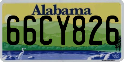 AL license plate 66CY826