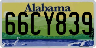 AL license plate 66CY839