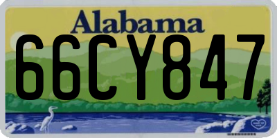 AL license plate 66CY847