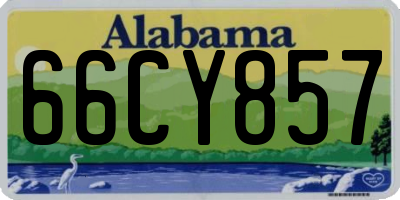 AL license plate 66CY857