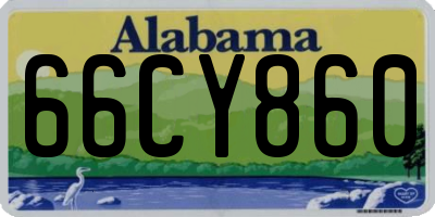 AL license plate 66CY860