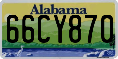 AL license plate 66CY870
