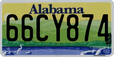 AL license plate 66CY874