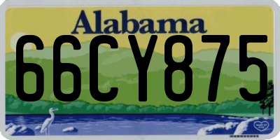AL license plate 66CY875