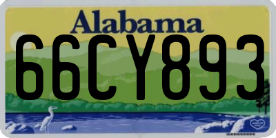 AL license plate 66CY893