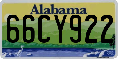 AL license plate 66CY922