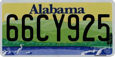 AL license plate 66CY925